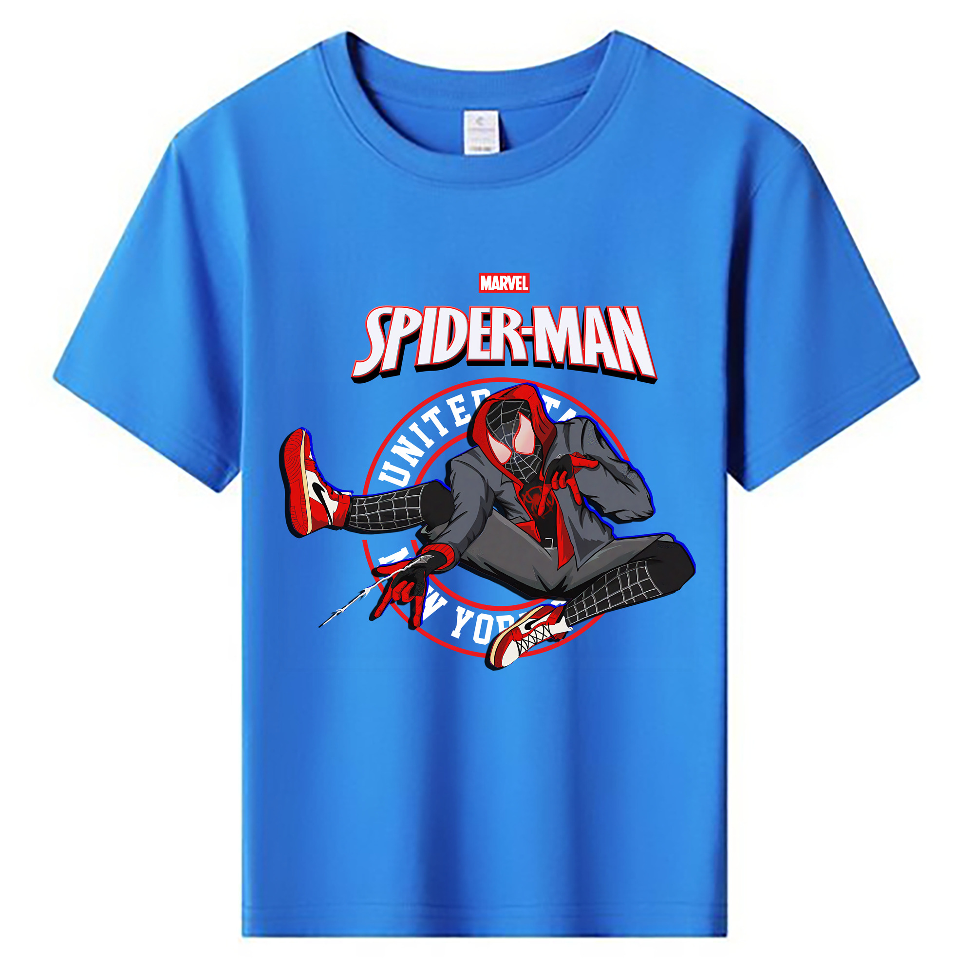 （画像用） Spider Man スパイダーマン 綿100％キッズTシャツ（フロントプリント）